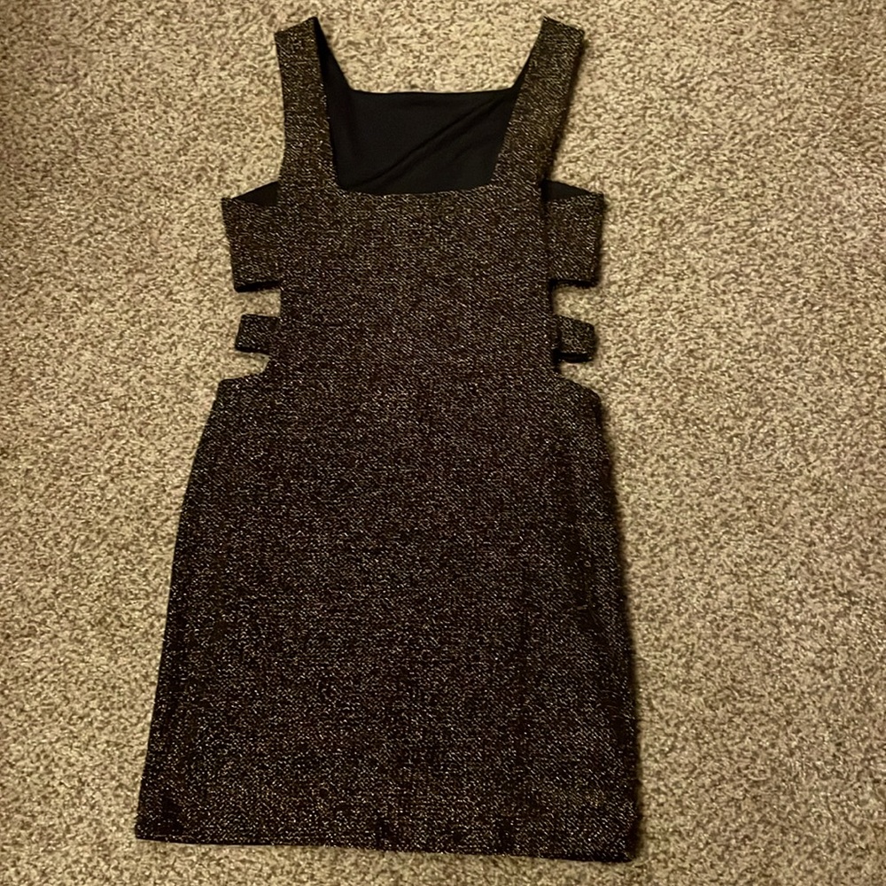 Sexy Black and sparkling gold party dress